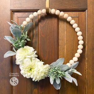 Modern farmhouse meets elegant design wreath